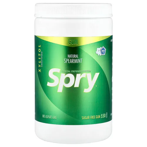 Xlear, Spry®, Chicles, Hierbabuena natural, Sin azúcar, 550 piezas