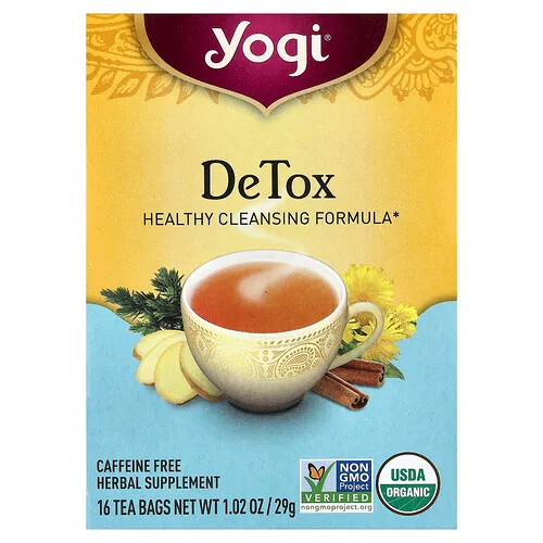Yogi Tea, Desintoxicación, Sin cafeína, 16 bolsitas de té, 29 g (1,02 oz)