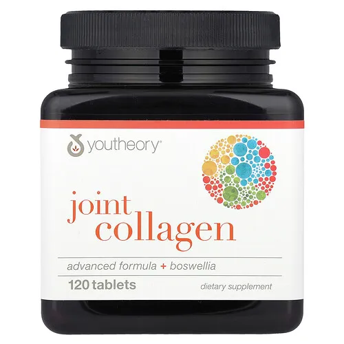 Youtheory, Colágeno para favorecer las articulaciones, Fórmula avanzada más Boswellia, 120 comprimidos