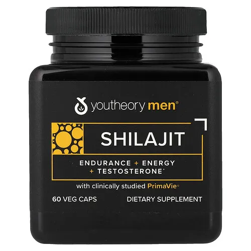Youtheory, Men®, Shilajit, 60 cápsulas vegetales (250 mg por cápsula)