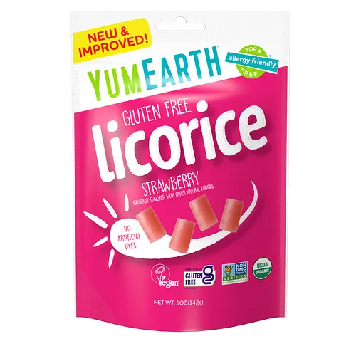 YumEarth, Regaliz sin gluten, Fresa, 142 g (5 oz)