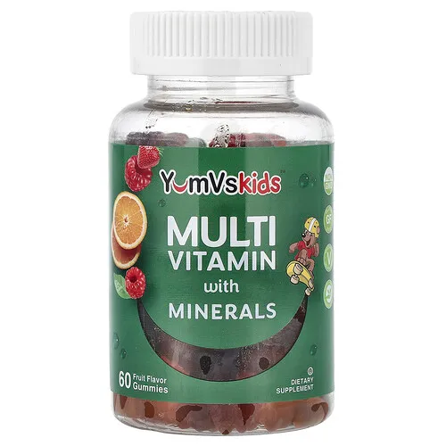 YumVs, Gomitas multivitamínicas con minerales, Frutas, 60 gomitas