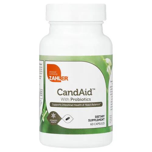 Zahler, CandAid™ con probióticos, 60 cápsulas