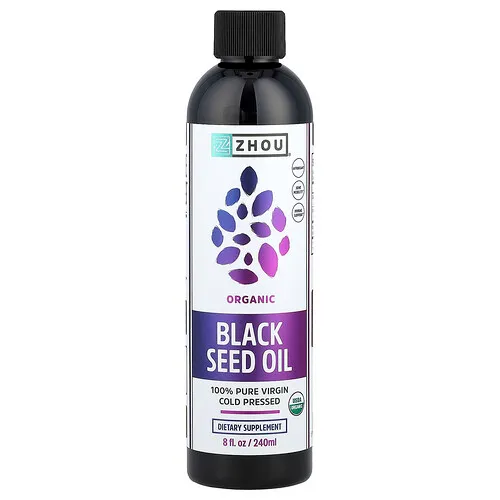 Zhou Nutrition, Aceite de semilla negra orgánica, 240 ml (8 oz. Líq.)