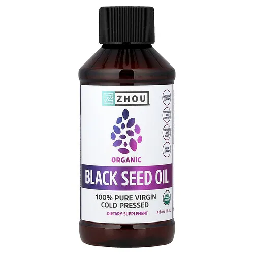 Zhou Nutrition, Aceite de semilla de comino negro orgánico, 118 ml (4 oz. líq.)