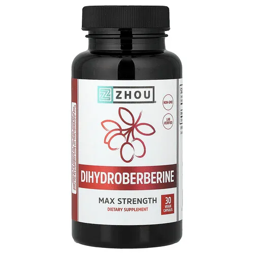 Zhou Nutrition, Dihidroberberina, 30 cápsulas vegetales (100 mg por cápsula)