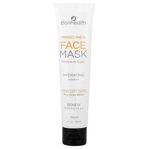 Zion Health, Mascarilla de belleza para el rostro, Para piel seca, Mango y karité, 120 ml (4 oz. líq.)