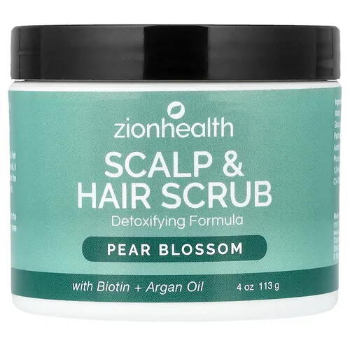 Zion Health, Exfoliante para el cuero cabelludo y el cabello, Flores de peral, 113 g (4 oz)