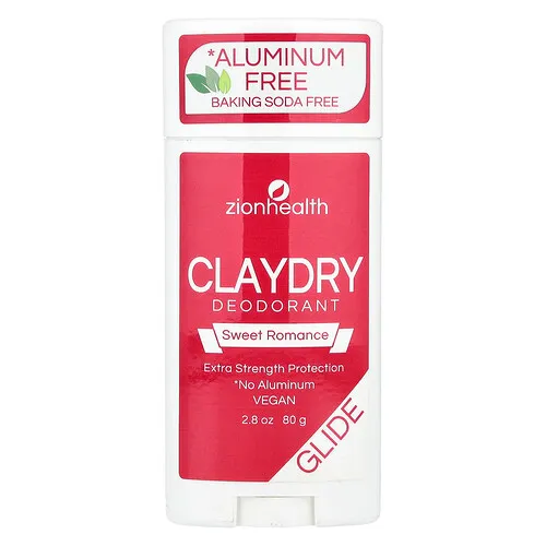 Zion Health, Glide, Desodorante ClayDry, Romance dulce, 80 g (2,8 oz)