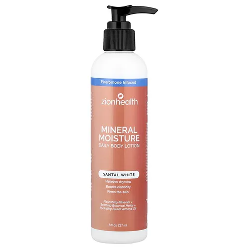 Zion Health, Loción corporal humectante mineral de uso diario, Blanco de santal, 227 ml (8 oz. líq.)