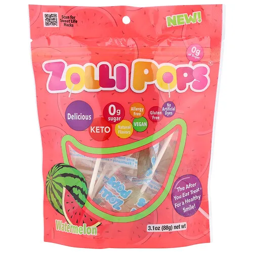 Zollipops, The Clean Teeth Pops, Sandía, 88 g (3,1 oz)