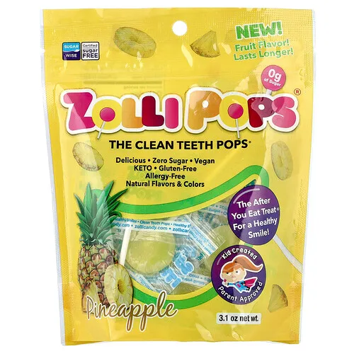 Zollipops, The Clean Teeth Pops®, Piña, 3,1 oz