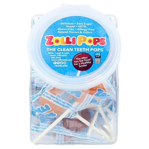 Zollipops, The Clean Teeth Pops, Surtido, 5.2 oz