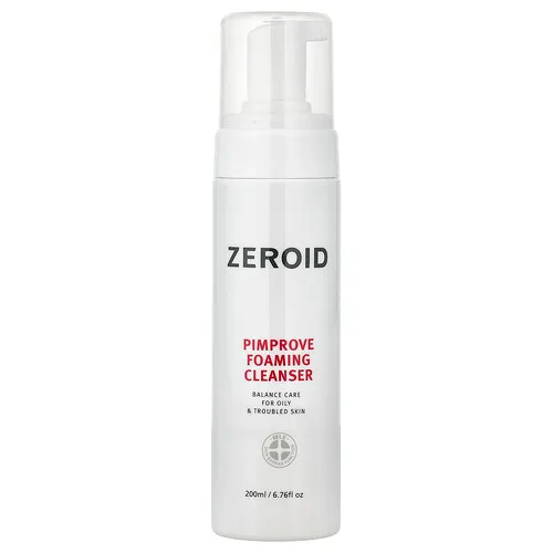 Zeroid, Espuma de limpieza de Pimprove, Para pieles grasas y con problemas, 200 ml (6,76 oz. líq.)