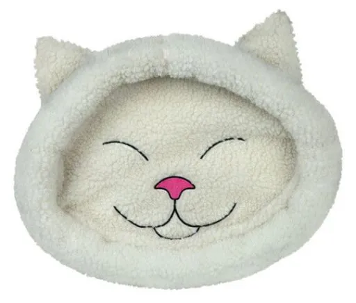 Cama Redonda Mijou Color Crema para Gatos y Perros 48x37 cm