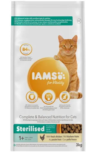 Pienso Vitality para Gatos Adultos Esterilizados de Pollo 10 KG