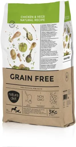 Pienso Sin Cereales de Pollo y Vegetales para Perros 3 Kg