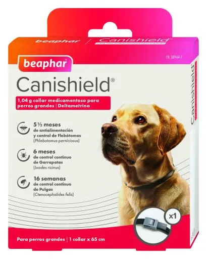 Canishield Collar Antiparásitos para Perros Grandes (1,04 g) 1x65 cm