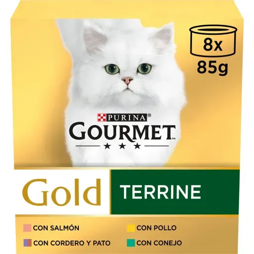 Comida Húmeda en Multipack Gold de Salmón, Pollo, Conejo, Pato y