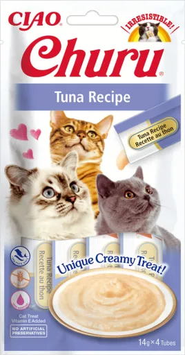 Snack Churu con Receta de Atún para Gatos 4x14 gr
