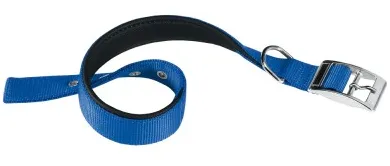 Collar Daytona de Nylon Azul para Perros 47-55cm x 30mm