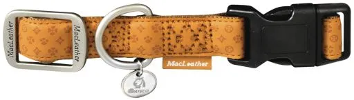Collar de Nylon para Perros Macleather Marrón 48-70cm x 25mm