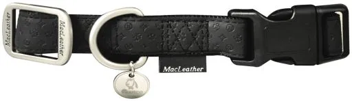 Collar Macleather Negro para Perros 48-70cm x 25mm