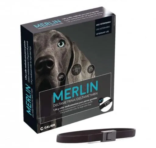 Merlin Collar Antiparasitario para Perros Grandes (1,04g) 1x65 cm