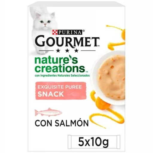 Comida Húmeda Nature's Creations Puré Salmón 5x10 gr