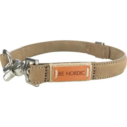 Collar de Cuero Arena para Perros 40 cm