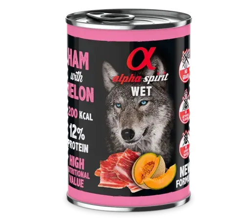 Comida Húmeda de Jamón con Melón para Perros 400 GR