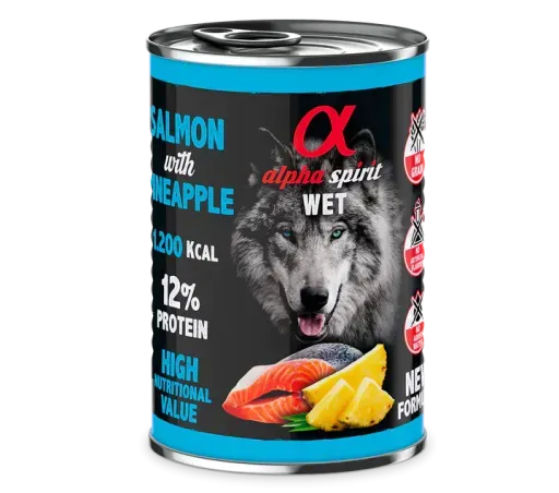 Comida Húmeda de Salmón con Piña para Perros 400 GR