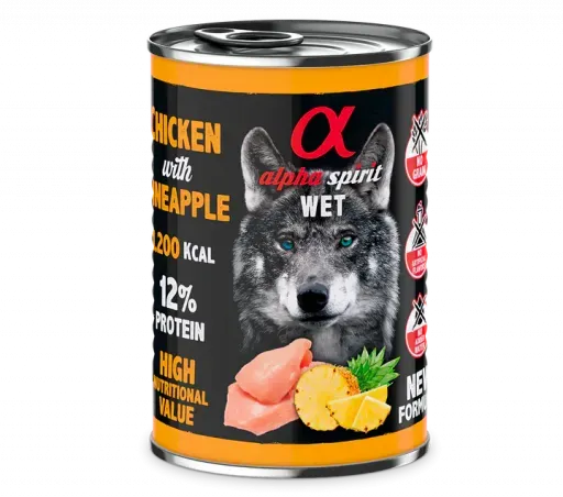 Comida Húmeda de Pollo con Piña para Perros 400 GR