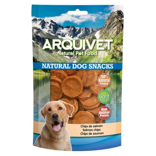 Chips de Salmón Snack Natural para Perros 100 gr