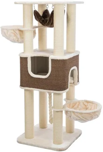 Poste Rascador XXL Humberto Crema y Marrón Oscuro para Gatos