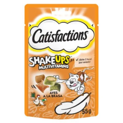 Snacks Shake Ups de Aves a la Brasa para Gatos 55 GR