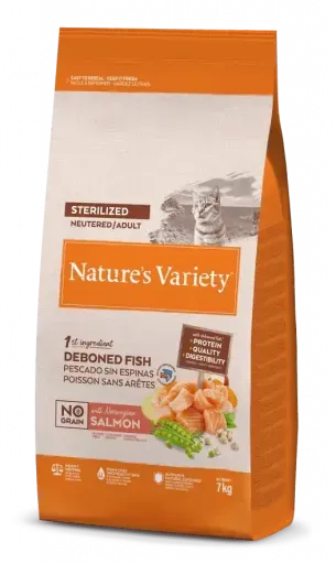 Pienso No Grain de Salmón Noruego para Gatos Esterilizados 1.25 KG