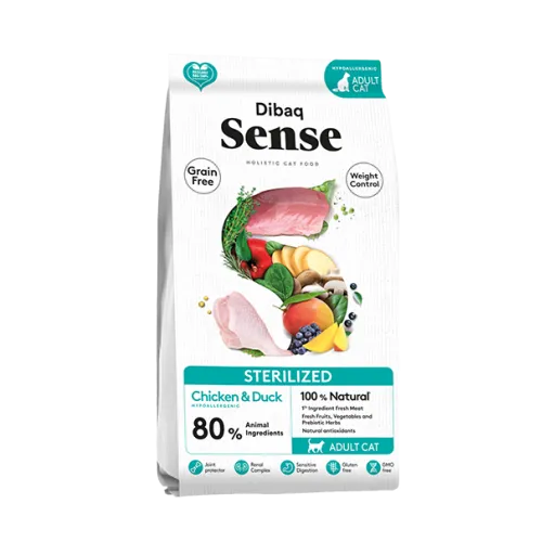 Pienso Sense Grain Free Sterilized de Pollo y Pato para Gatos 1.5 Kg
