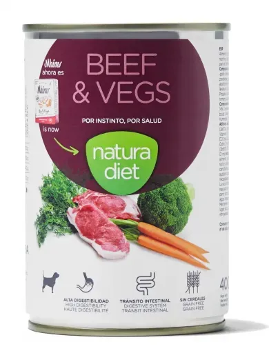 Comida Húmeda Natural de Carne y Verduras para Perros 400 GR