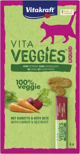 Snack Vita Veggie Líquido de Zanahoria para Gatos 6x15 gr