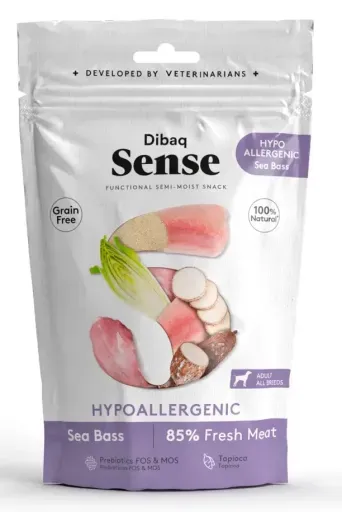 Snack Sense Hypoallergenic de Pavo y Lubina para Perros 100 gr