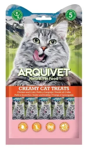 Snack Líquido de Pollo y Cangrejo para Gatos 5x14 gr