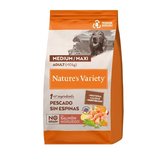 Pienso Medium Adult No Grain Free Salmon para Perros 12 KG