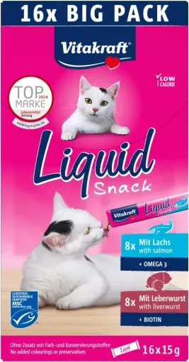 Snack Líquido de Salmon y paté para Gatos 240 GR