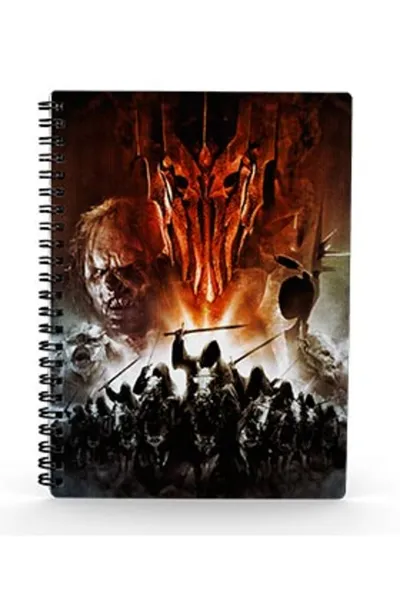 Libreta Efecto 3D Ejercito Mordor El Señor De Los Anillos