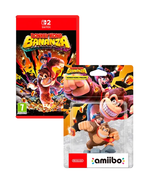 Donkey Kong Bananza - Switch 2 + Figura Amiibo Donkey Kong and Pauline