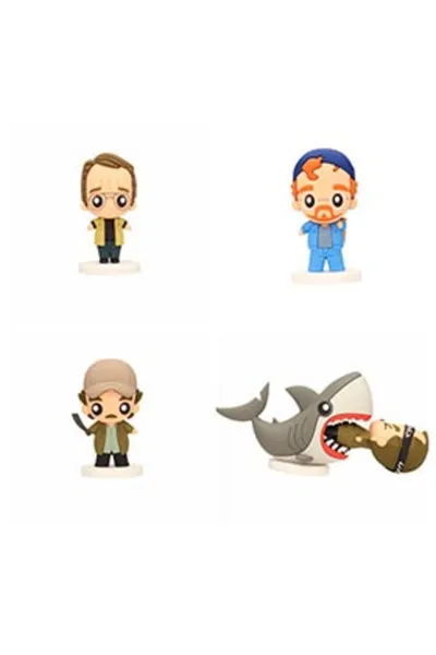 Set 4 Figuras Goma Pokis Tiburon