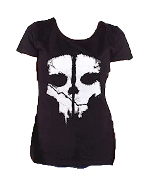Camiseta Negra Mujer Call of Duty Ghost Talla M