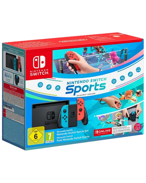 Nintendo Switch Joy-Con Neon + Nintendo Switch Sports + Cinta + 3 Meses Nintendo Switch Online