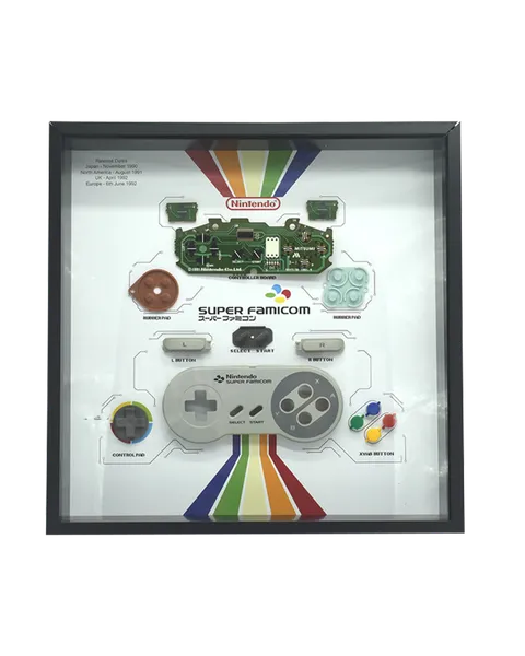 Marco Consola Nintendo SNES Super Famicom Controller Display Photo Frame